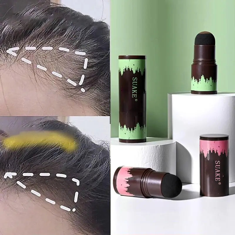 Two Colors of Hairline Concealer Powder, Hairline Shadow Powder, Natural Coverage, Waterproof and Sweat-Proof, Unisex, Suitable for People with Sparse Hair