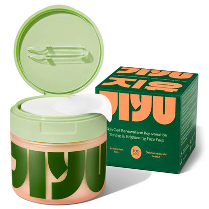 Jiyu Korean Skincare Gentle Hydrating Toner Pads - Anti-Aging, Dark Spot Minimizing, Wrinkle Reducing Skincare with Snail Mucin, Centella Asiatica, Niacinamide, Peptide Complex for Skin Repair - 100 Ct Beauty & Face Care Products