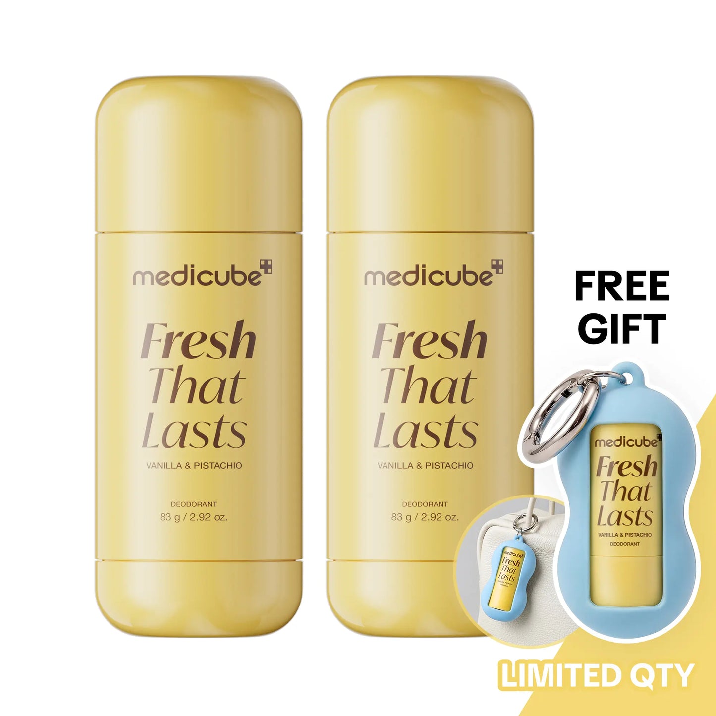 [NEW] [Medicube] Deodorant Vanilla & Pistachio Fresh That Lasts | 24 Hour Odor Control, No Aluminum, Baking Soda, Parabens, Phthalates, Ethanol | Brightening & Smoothing for Dark Underarms with Kojic Acid & Turmeric | Korean Skincare, K-Beauty