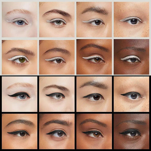 2 Silver Gel Eyeliner Pencils, Long-Lasting Waterproof Black Eye Liner, Natural, Anti-Smudge, Durable Pen, Halloween Makeup