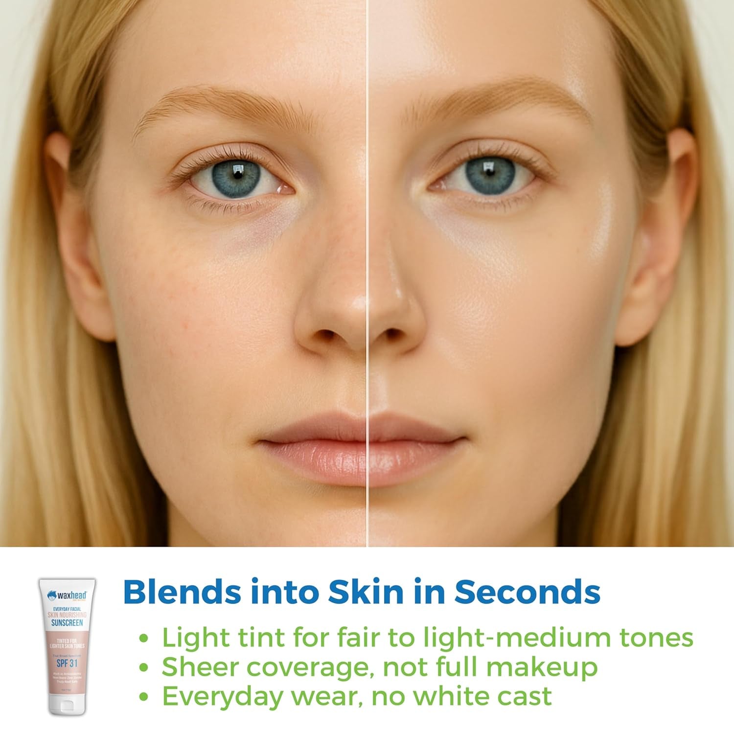 Waxhead Tinted Sunscreen for Face Sunscreen, Zinc Oxide Sunscreen, Kids Sunscreen Kids, Mineral Sunscreen, Zinc Sunscreen