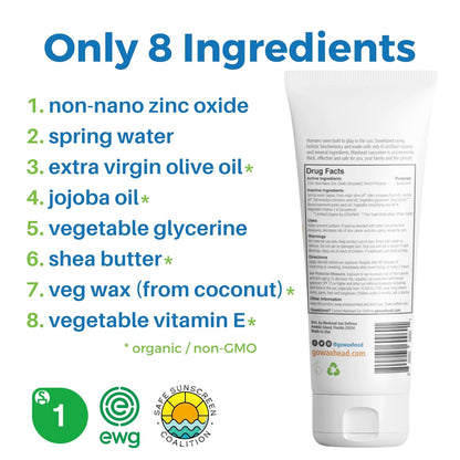 Waxhead Tinted Sunscreen for Face Sunscreen, Zinc Oxide Sunscreen, Kids Sunscreen Kids, Mineral Sunscreen, Zinc Sunscreen