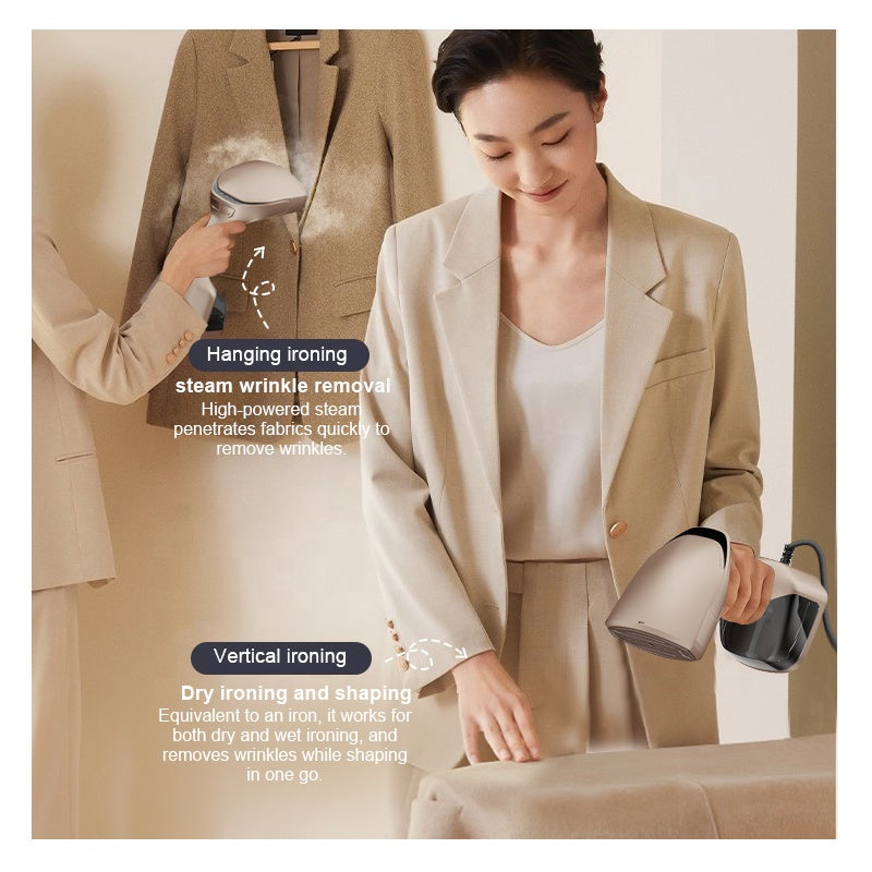 2100w 255ml 2-in-1 Dry Steam Iron And Garment Steamer Electricportable Mini Clothes Ironing Machine For Household