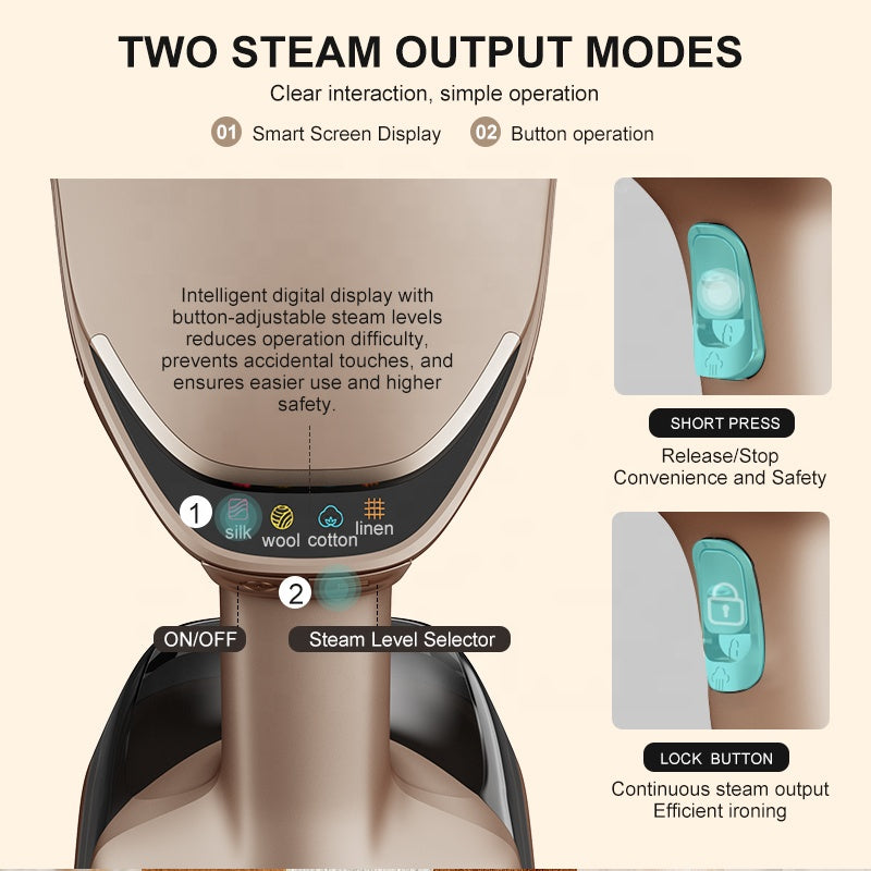 2100w 255ml 2-in-1 Dry Steam Iron And Garment Steamer Electricportable Mini Clothes Ironing Machine For Household