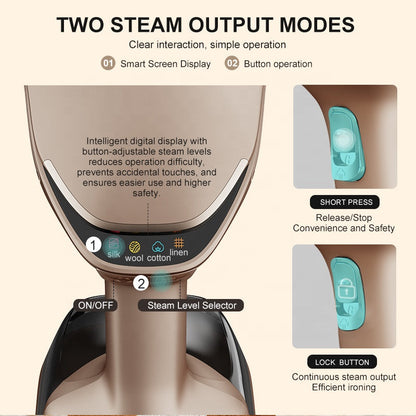 2100w 255ml 2-in-1 Dry Steam Iron And Garment Steamer Electricportable Mini Clothes Ironing Machine For Household