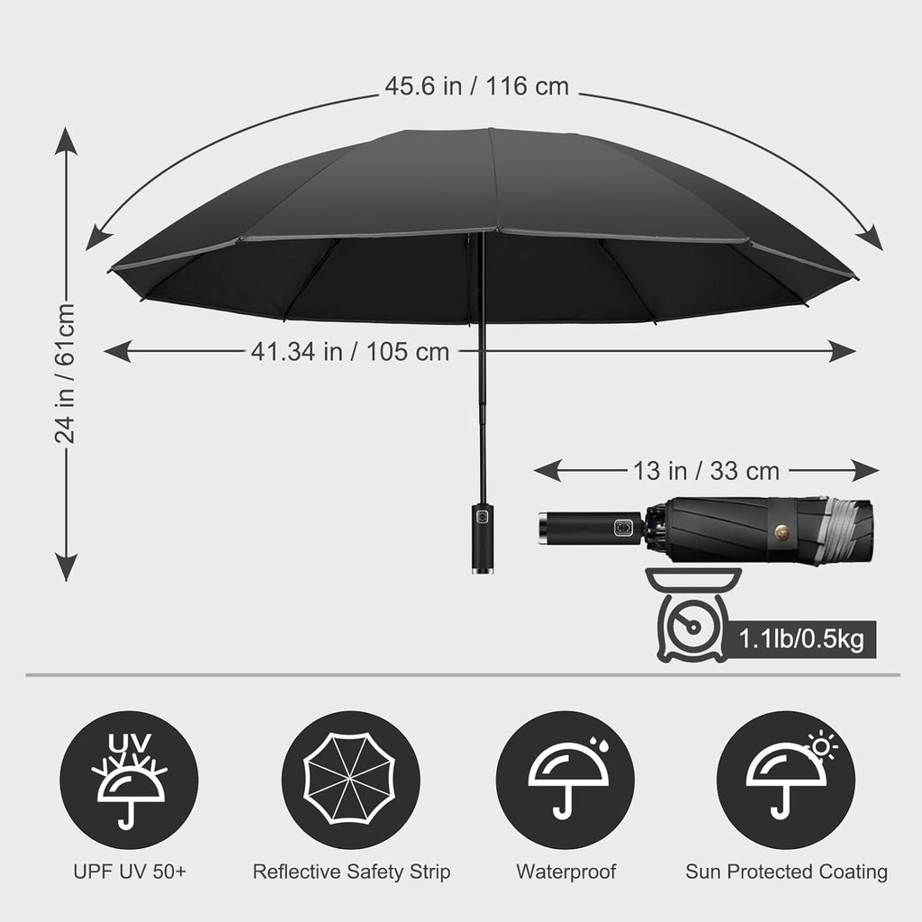 Automatic Open Close Reverse 3-folding Sun Protection