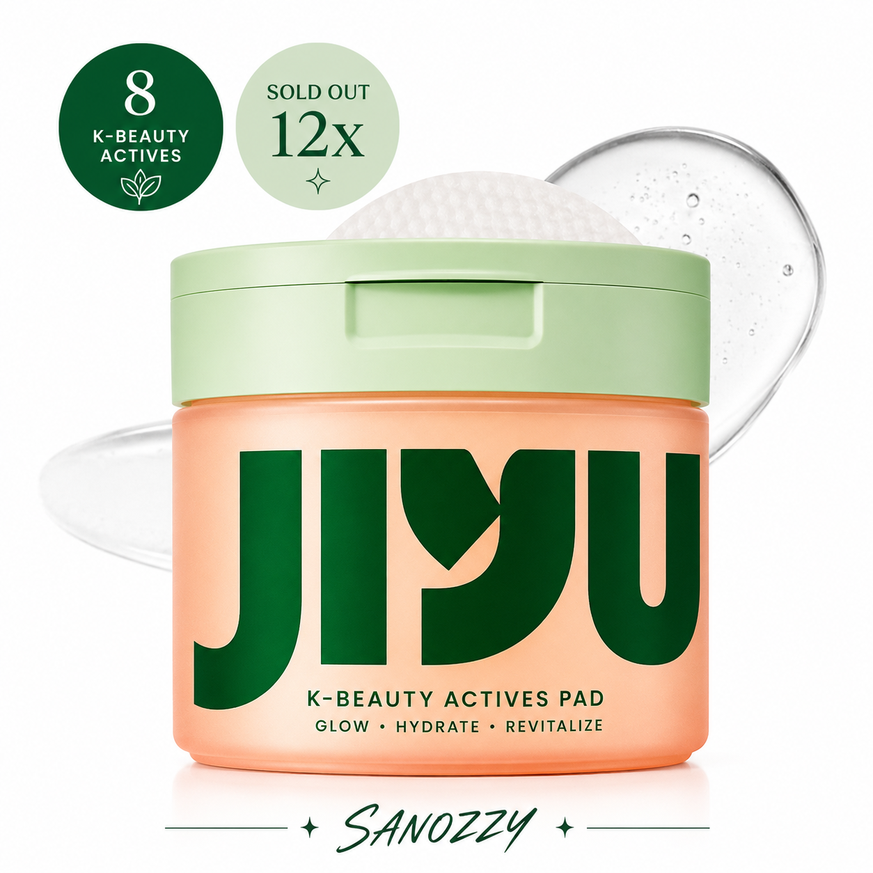 Jiyu Korean Skincare Gentle Hydrating Toner Pads