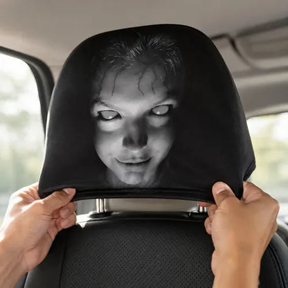 Skull Horror Car Headrest Covers – Universal Fit