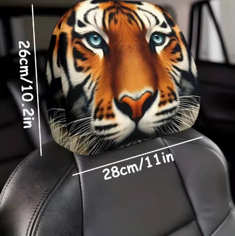 Graphic Car Headrest Cover