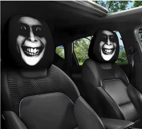 Graphic Car Headrest Cover