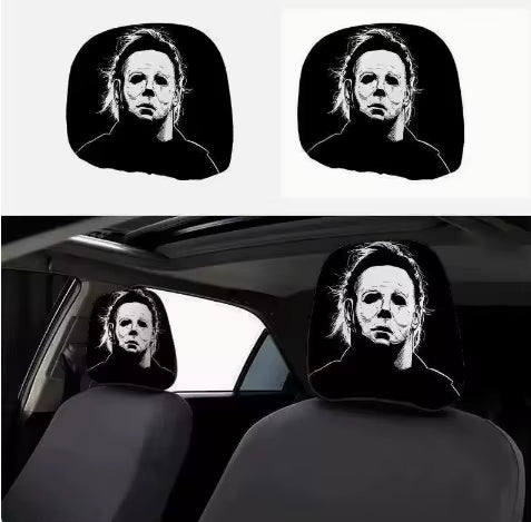 Graphic Car Headrest Cover
