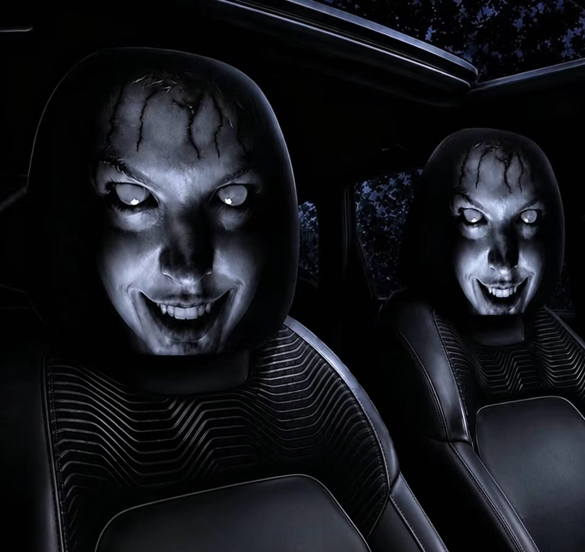Graphic Car Headrest Cover
