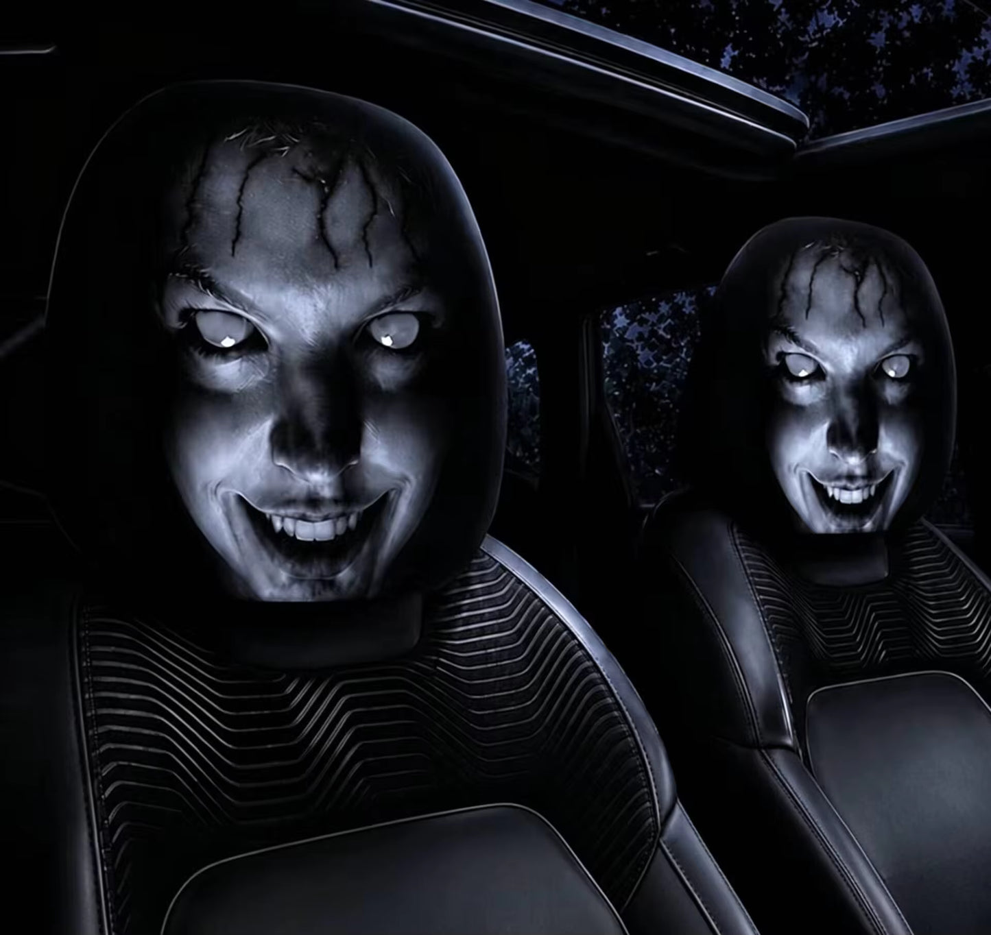 Graphic Car Headrest Cover