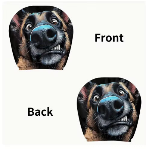 Graphic Car Headrest Cover