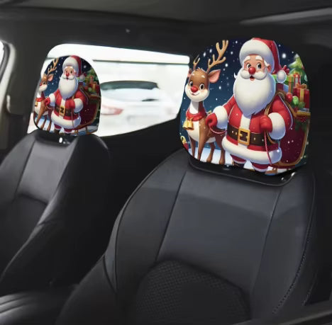 Graphic Car Headrest Cover