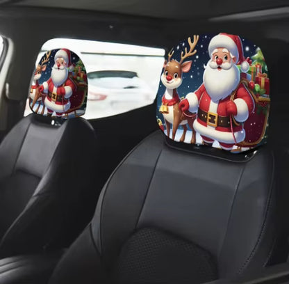 Graphic Car Headrest Cover
