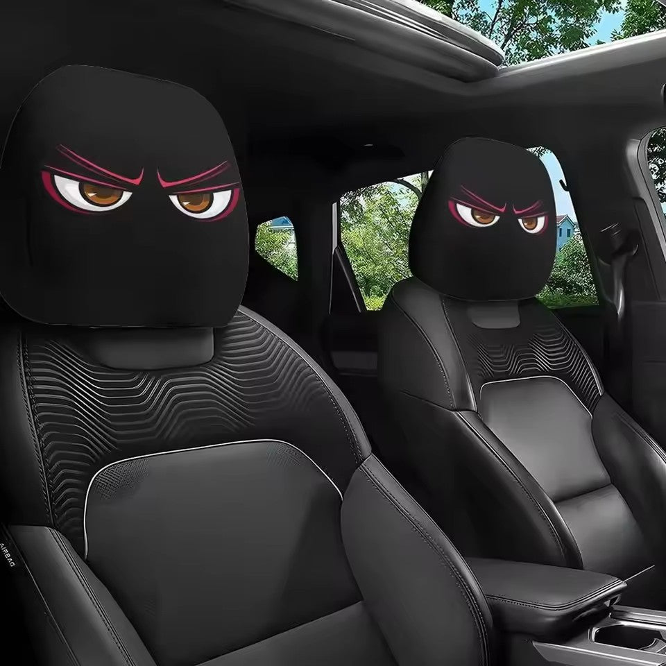 Car Headrest Cover Decor Big-eyed Cartoon