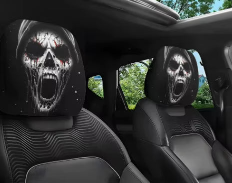 Graphic Car Headrest Cover