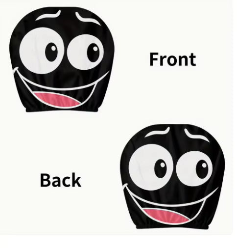 Graphic Car Headrest Cover