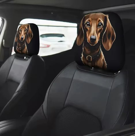 Graphic Car Headrest Cover