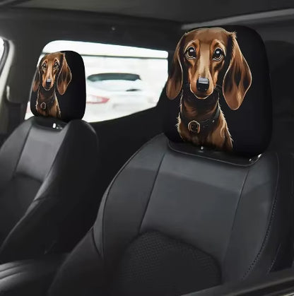 Graphic Car Headrest Cover