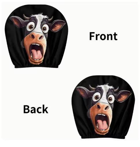 Graphic Car Headrest Cover