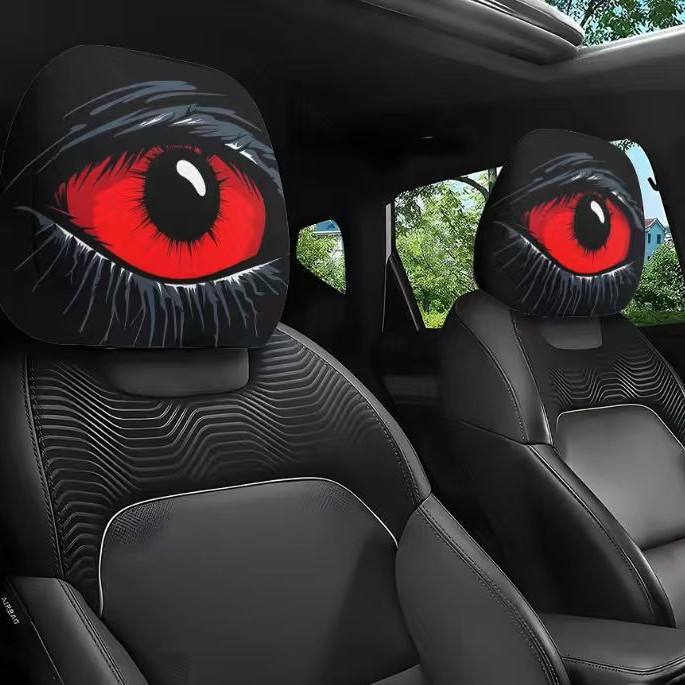 Scary Ghost Face Printed Headrest Covers For Cars,Customized Image Printed Sublimation Funny Elastic Car Headrest Cover - Buy  Product on Alibaba.com