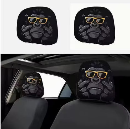 Graphic Car Headrest Cover