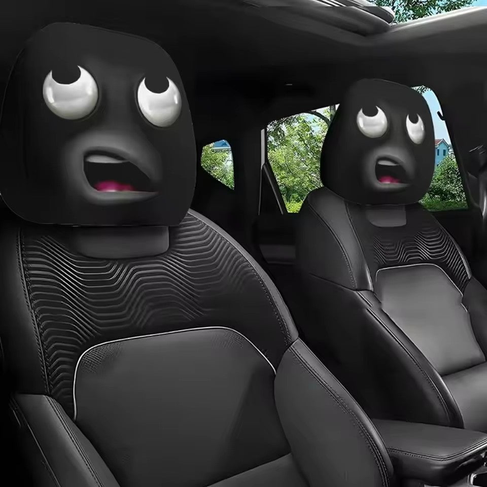 Car Headrest Cover Decor Big-eyed Cartoon