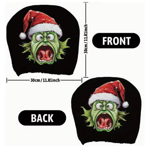 Graphic Car Headrest Cover