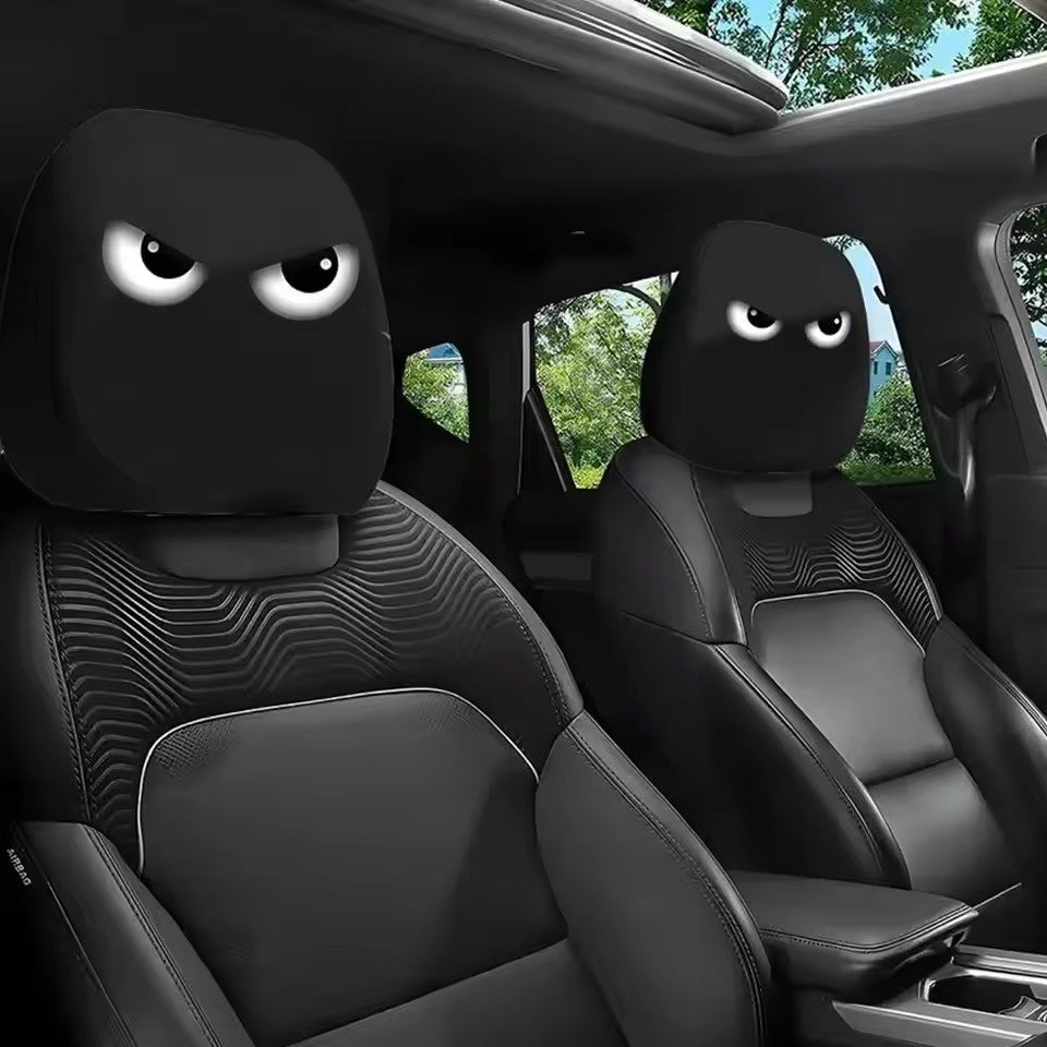 Car Headrest Cover Decor Big-eyed Cartoon