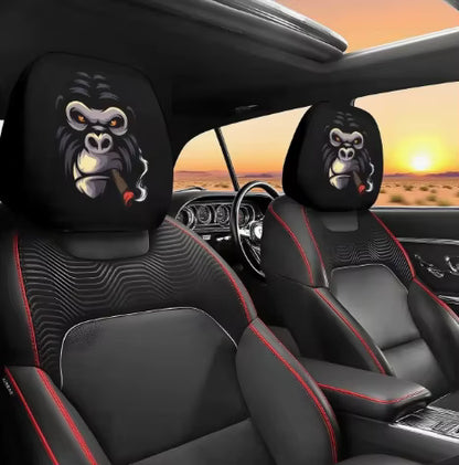 Graphic Car Headrest Cover
