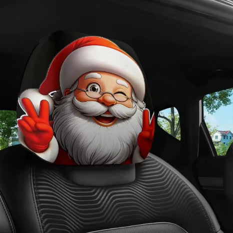 Graphic Car Headrest Cover