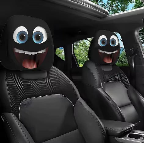 Graphic Car Headrest Cover
