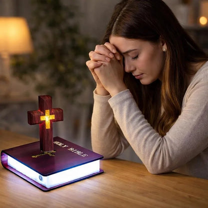 Levitating Cross Lamp Floating Cross jesus night light Christian & Catholic Gift Easter Gift Glowing Cross Ornament