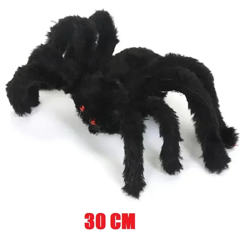 Giant Plush Black Spider – Halloween Horror Decoration