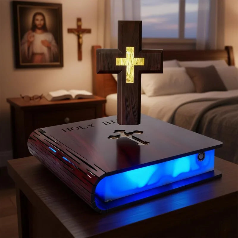 Levitating Cross Lamp Floating Cross jesus night light Christian & Catholic Gift Easter Gift Glowing Cross Ornament