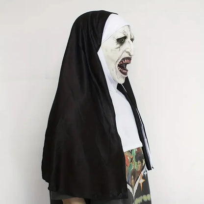 Bloody Scary Nun Mask – Horror Halloween Costume