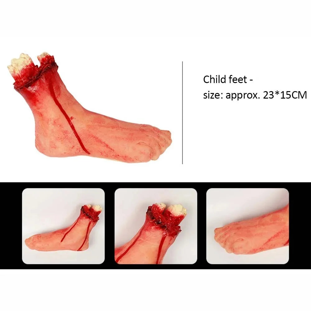 Bloody Severed Hand Prop – Realistic Halloween Decoration