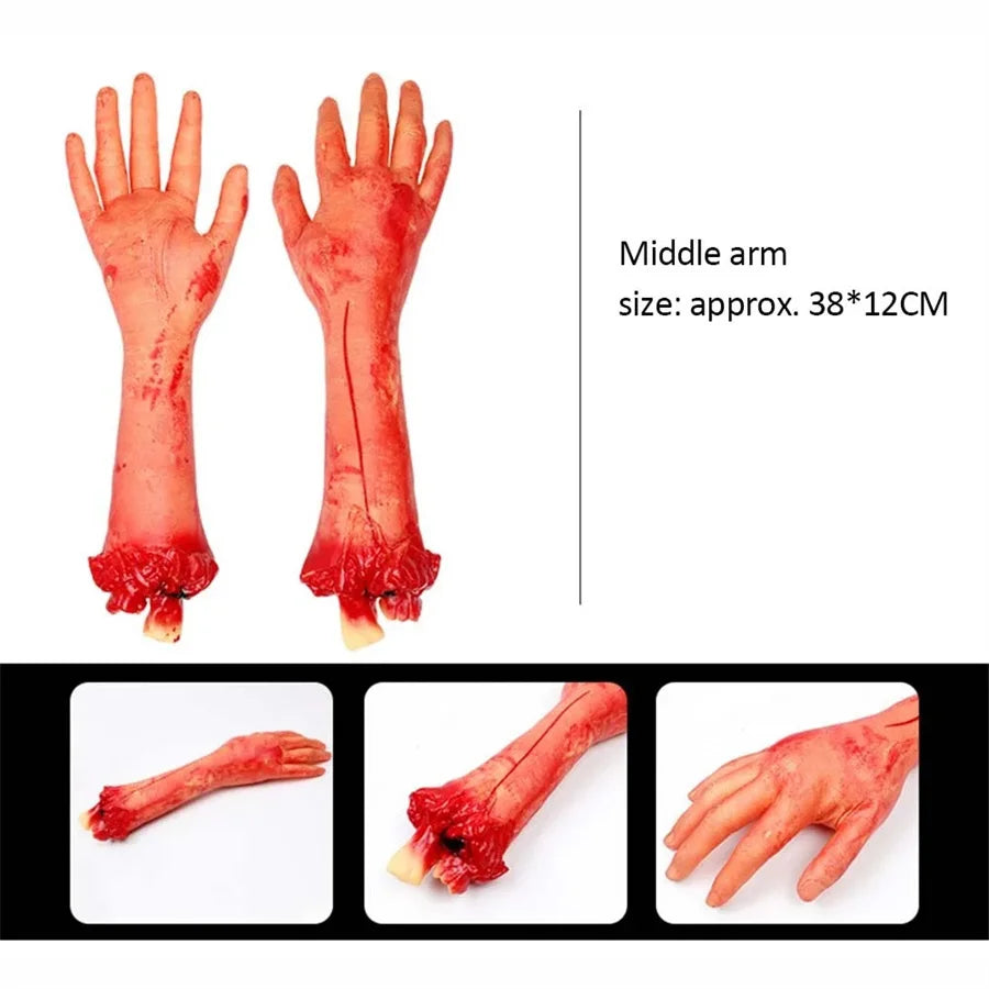 Bloody Severed Hand Prop – Realistic Halloween Decoration