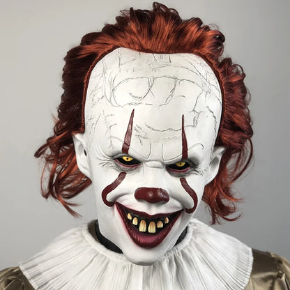 Creepy Evil Clown Mask – Horror Halloween Latex Costume