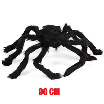 Giant Plush Black Spider – Halloween Horror Decoration
