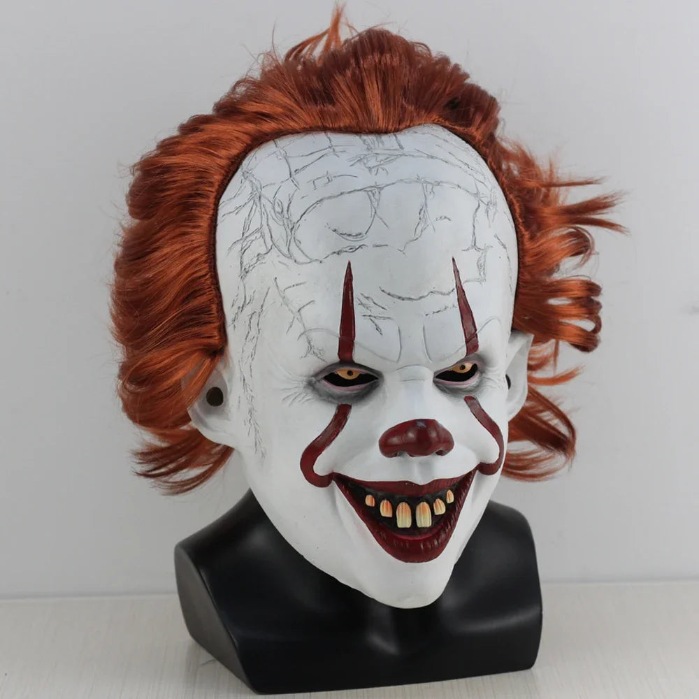 Creepy Evil Clown Mask – Horror Halloween Latex Costume