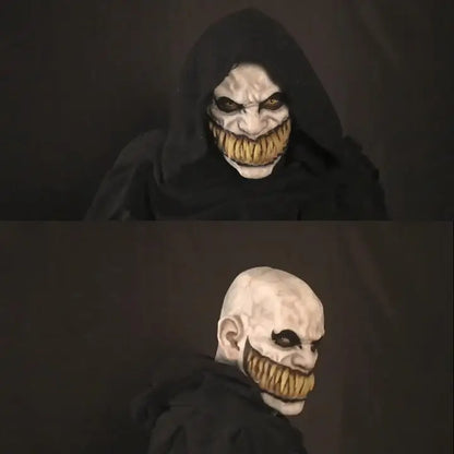 Scary Demon Latex Mask – Realistic Devil Costume with Long Teeth
