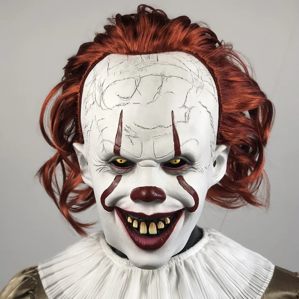 Creepy Evil Clown Mask – Horror Halloween Latex Costume