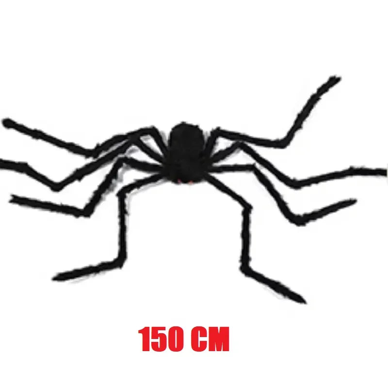 Giant Plush Black Spider – Halloween Horror Decoration