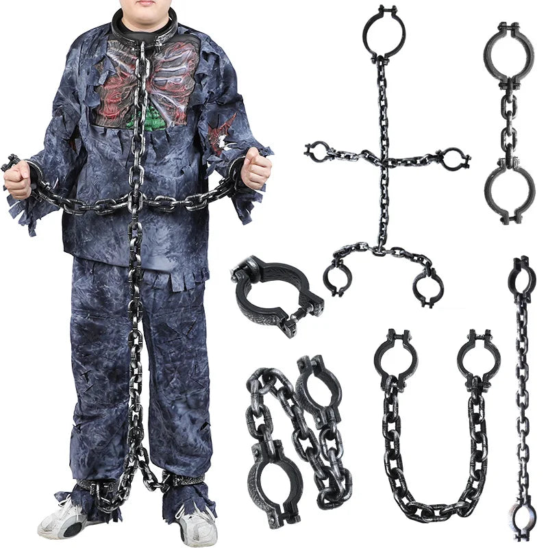 Halloween Fake Chains Set – Haunted House Horror Decoration