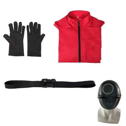 Red Guard Costume Set – Halloween Cosplay Outfit with Mask