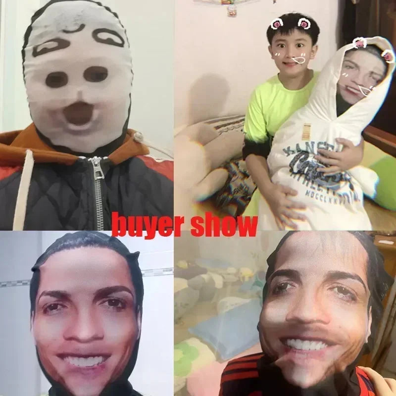 3D Realistic Full Face Mask – Funny Halloween Cosplay