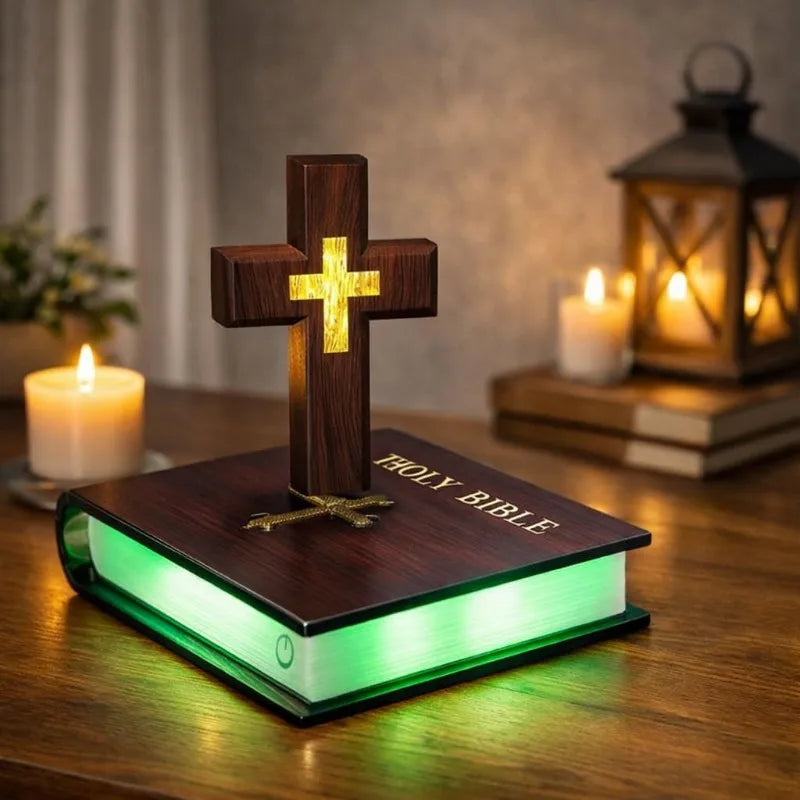 Levitating Cross Lamp Floating Cross jesus night light Christian & Catholic Gift Easter Gift Glowing Cross Ornament